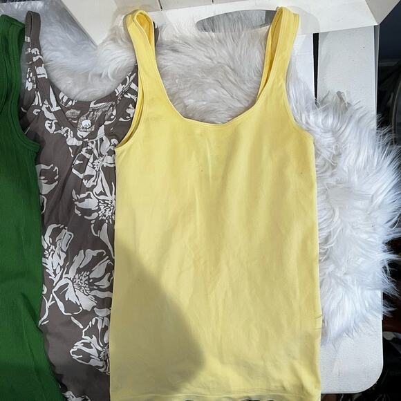 NEW Bundle Anthro J. Crew Multicolored Solid + Floral Basic Scoop Tank Tops XS/S - Picture 8 of 16
